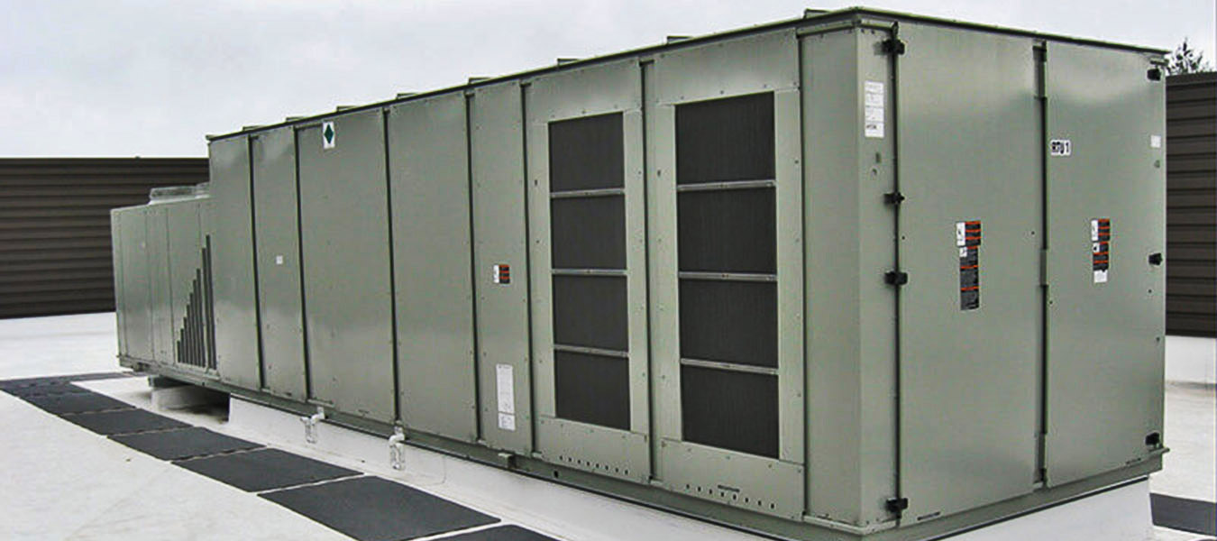 Rooftop commercial HVAC unit inspected as part of a scheduled preventive maintenance plan in the Fort Worth area