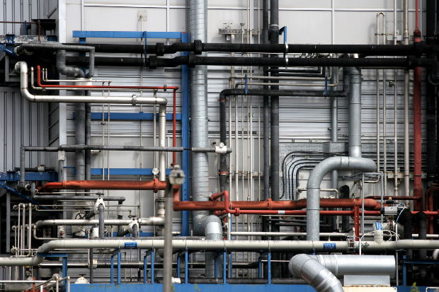 Commercial refrigeration piping and equipment lines serviced at a restaurant or supermarket in the Fort Worth area